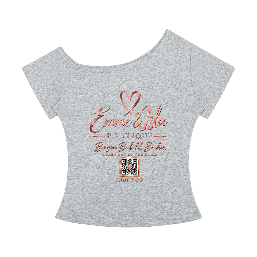 EmmeandIsla,SignatureCollection,OffShoulder,BoutiqueTee,RoseGold,Tops